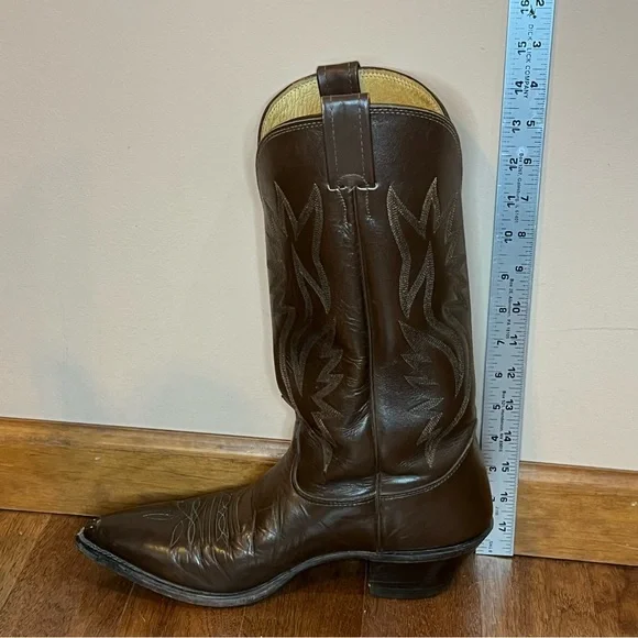 Nocona vintage brown cowboy boots size 9.5 Women’s 9 1/2 S91 - Picture 16 of 16